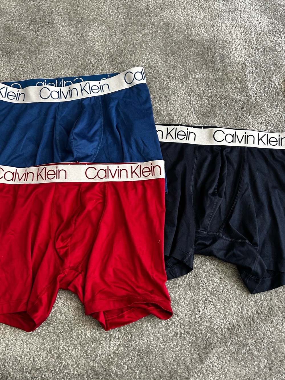 Calvin Klein Boxer Briefs - Red, Blue, Navy (3-Pack)